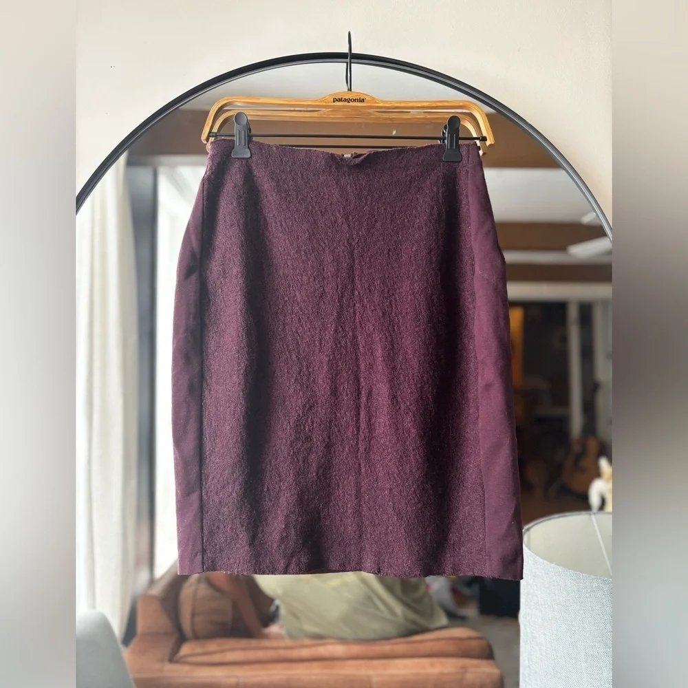 SANDWHICH_ | burgundy wool pencil skirt | size small - Picture 2 of 5